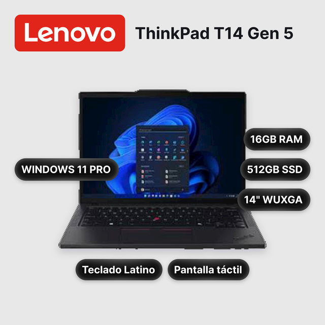 Laptop Lenovo ThinkPad T14 Gen 5 16GB 512GB SSD 14" (21MDS1YM00)