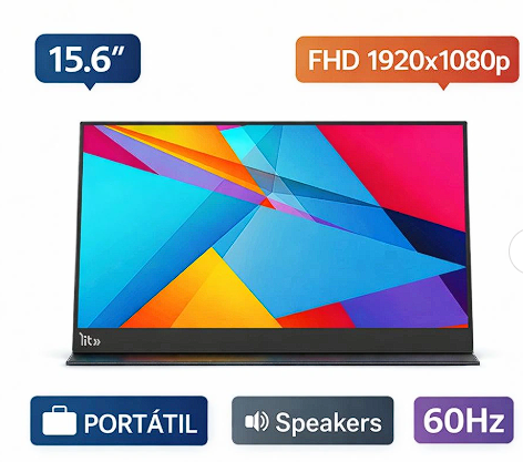 Monitor Portátil LIT P156 15.6" FHD IPS 60Hz (LIT-P156)