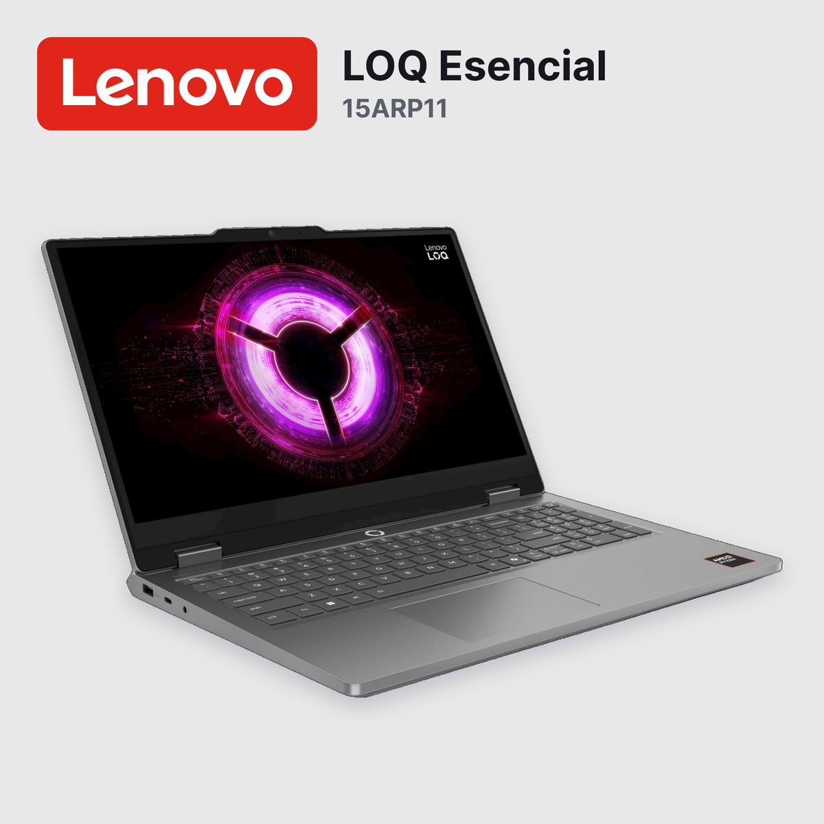 Laptop Lenovo LOQ Esencial 15ARP11 Ryzen 7-170 16GB 512GB SSD RTX 5050 15.6" (83VA001PUS)