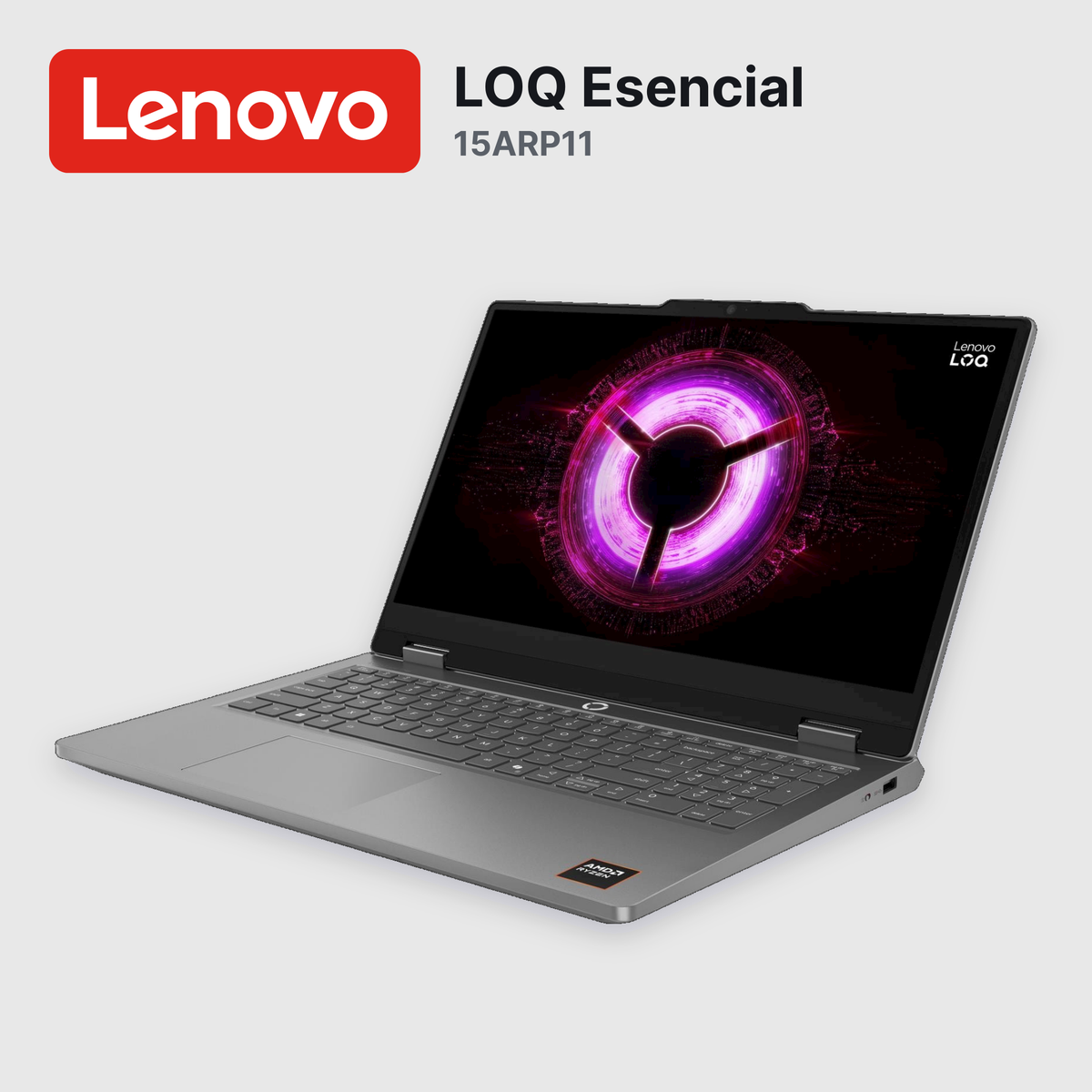 Laptop Lenovo LOQ Esencial 15ARP11 Ryzen 7-170 16GB 512GB SSD RTX 5050 15.6" (83VA001PUS)
