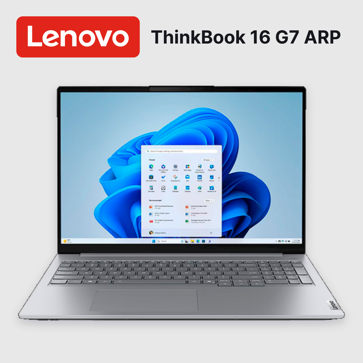 Laptop Lenovo ThinkBook 16 G7 ARP Ryzen 5-7535HS 8GB 512GB SSD 16" (21MW006HCL)